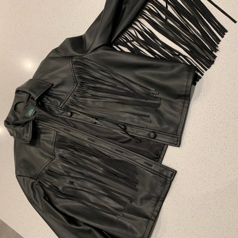 Wild Fable Black Fringe Jacket